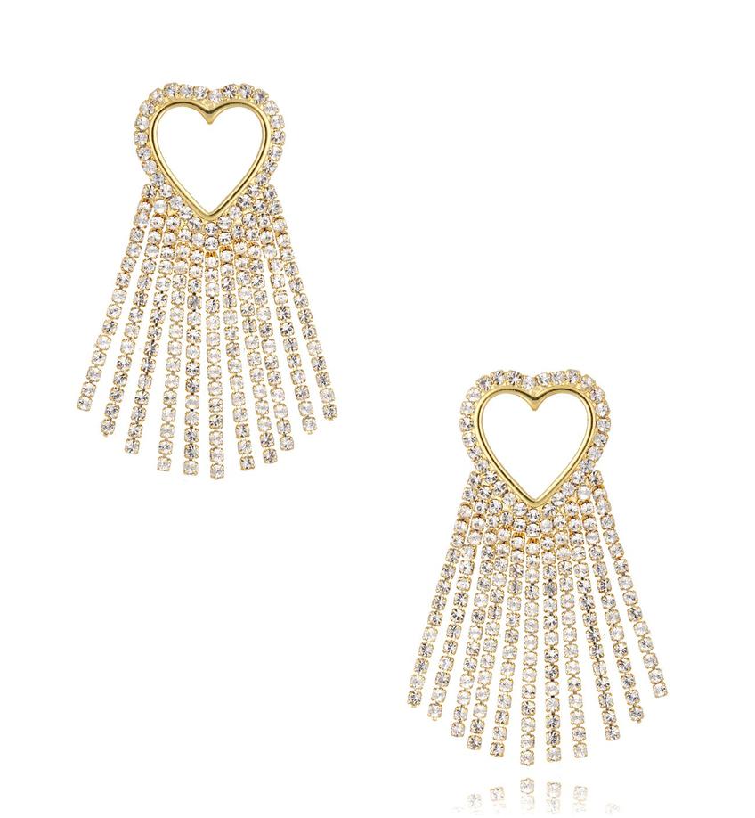 Kolczyki transparentne z sercami Open Hearts KSS1362