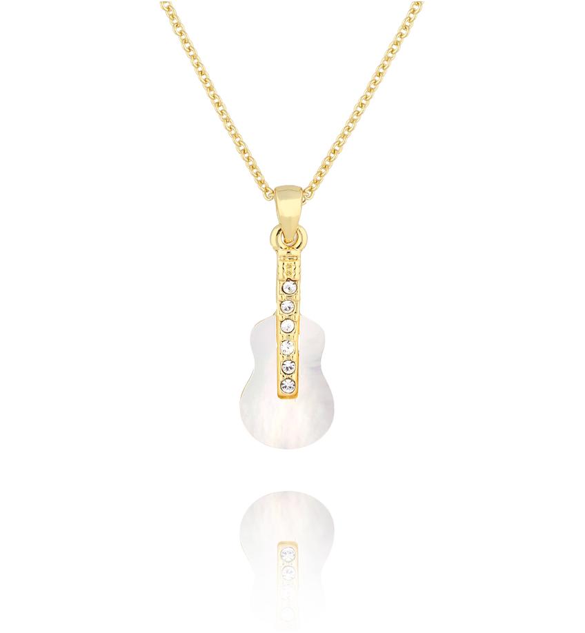 Naszyjnik złoty z gitarą Glam Charms NS0287