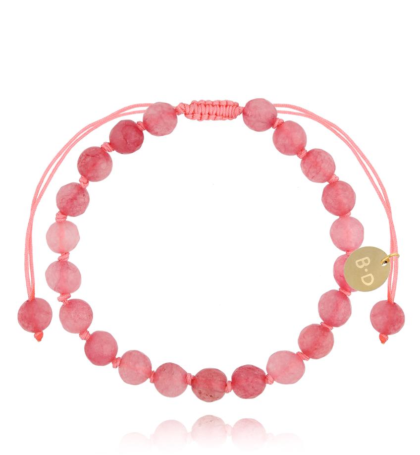 Bransoletka z malinowymi jadeitami Jade BSH0153