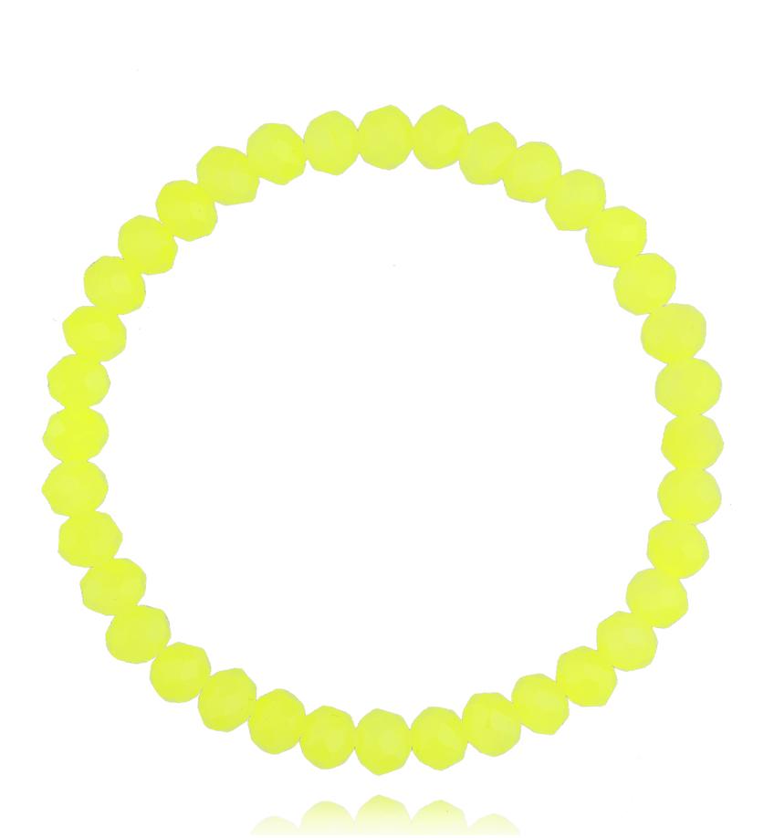 Bransoletka z zielonymi neonowymi kryształkami Luminous Crystal 6 mm BCY0261