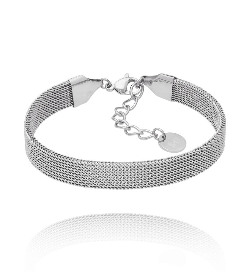 Bransoletka srebrna zapinana Chic Stainless BSA0654