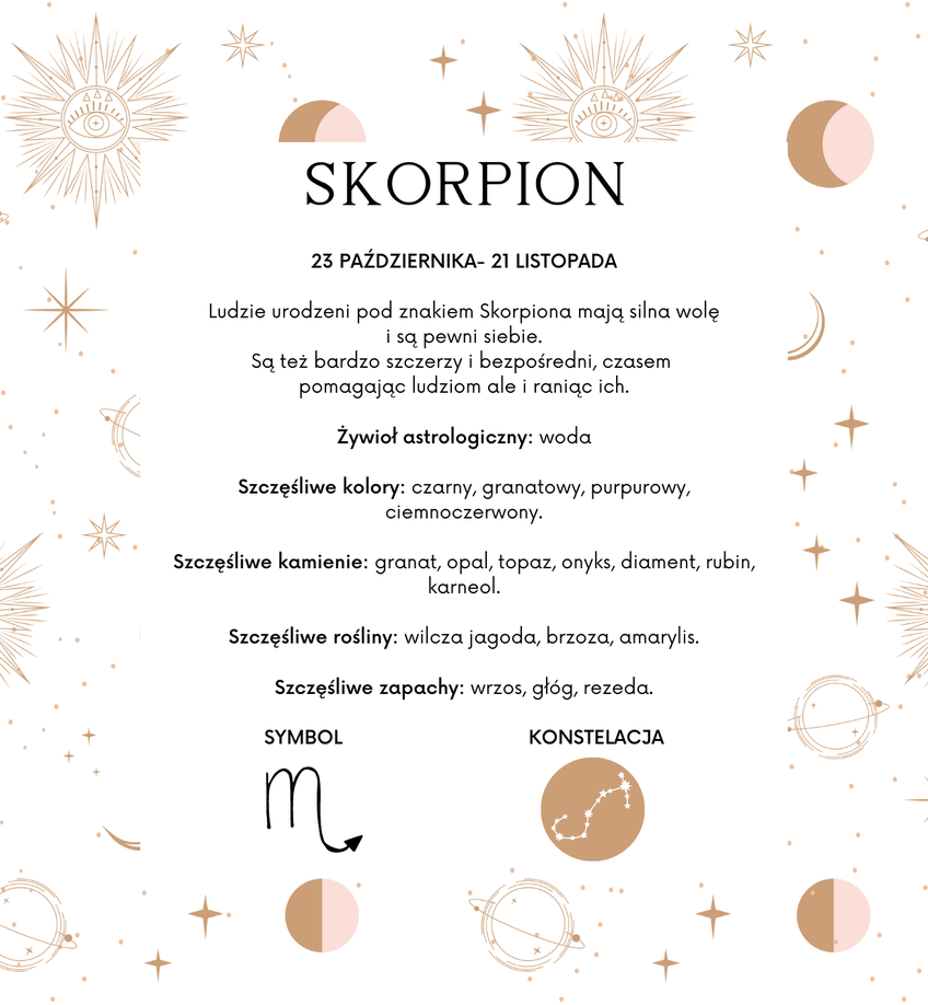 Bransoletka srebrna pozłacana znak zodiaku SKORPION BSE0106