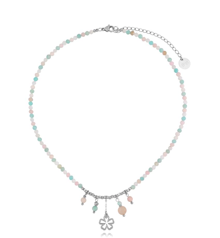 Naszyjnik z amazonitami i zawieszkami Sparkle NTW1295