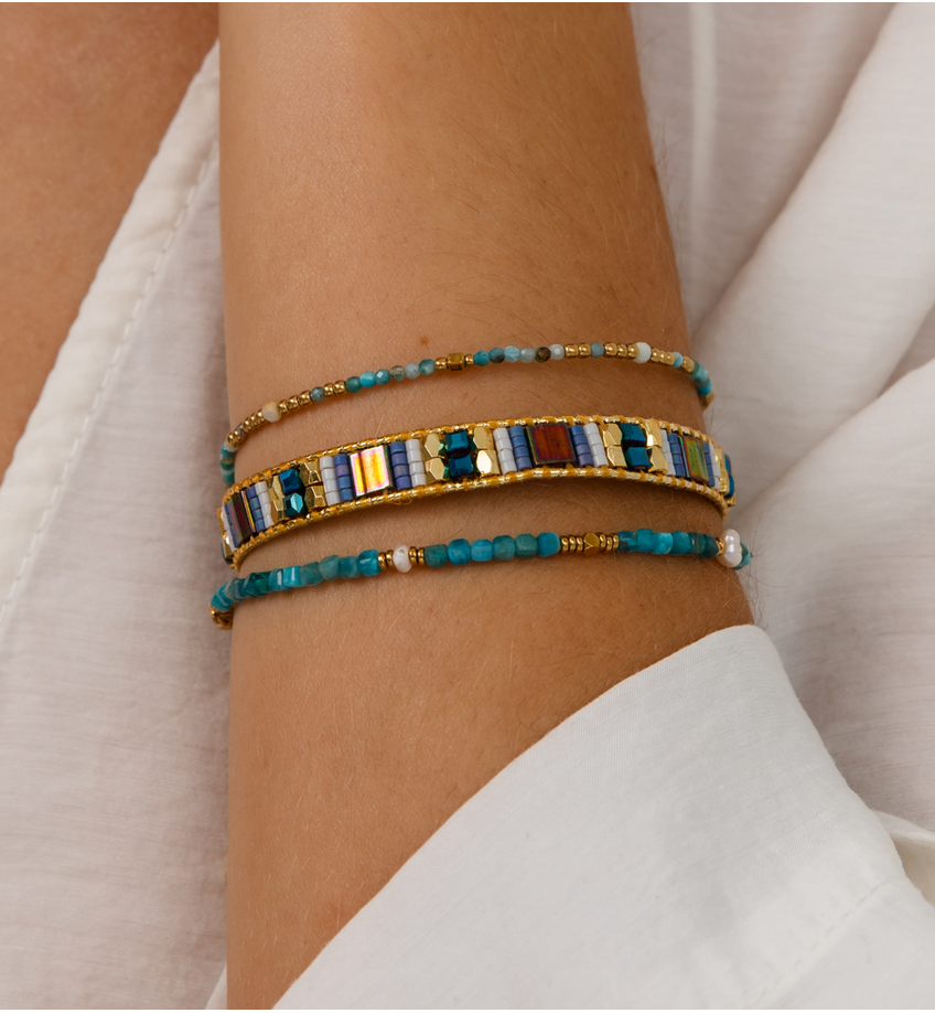 Bransoletka z zielonymi jadeitami Serenity BPA0465