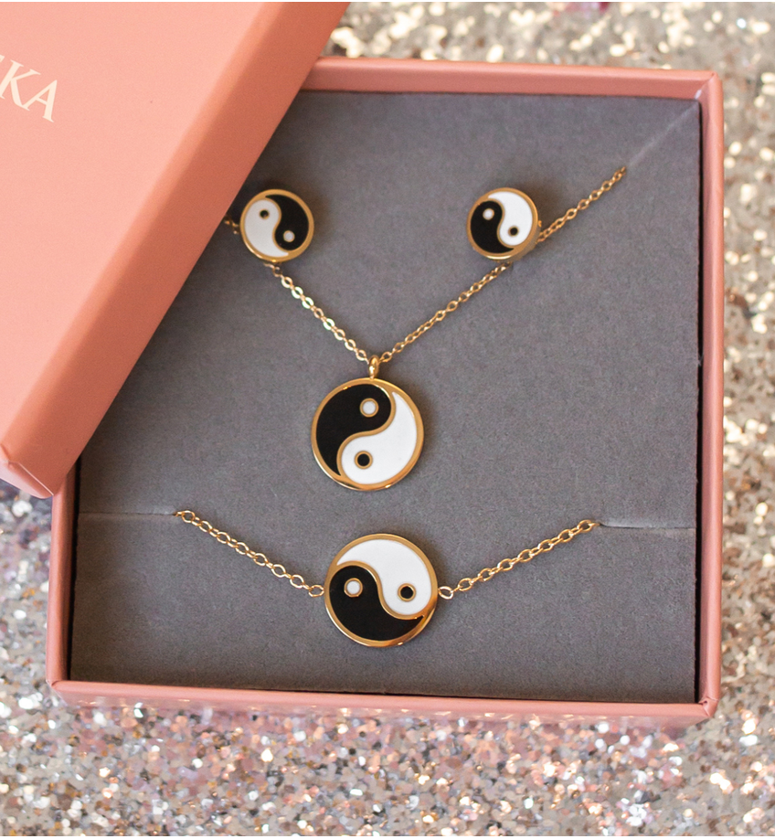 Bransoletka złota Yin and yang BSA0411
