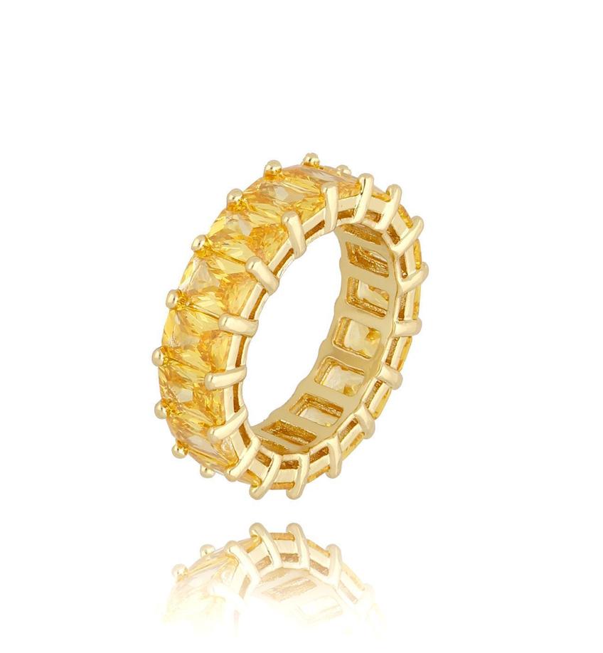 Pierścionek z cytrynowymi kryształkami Citrine Dream PRG0224