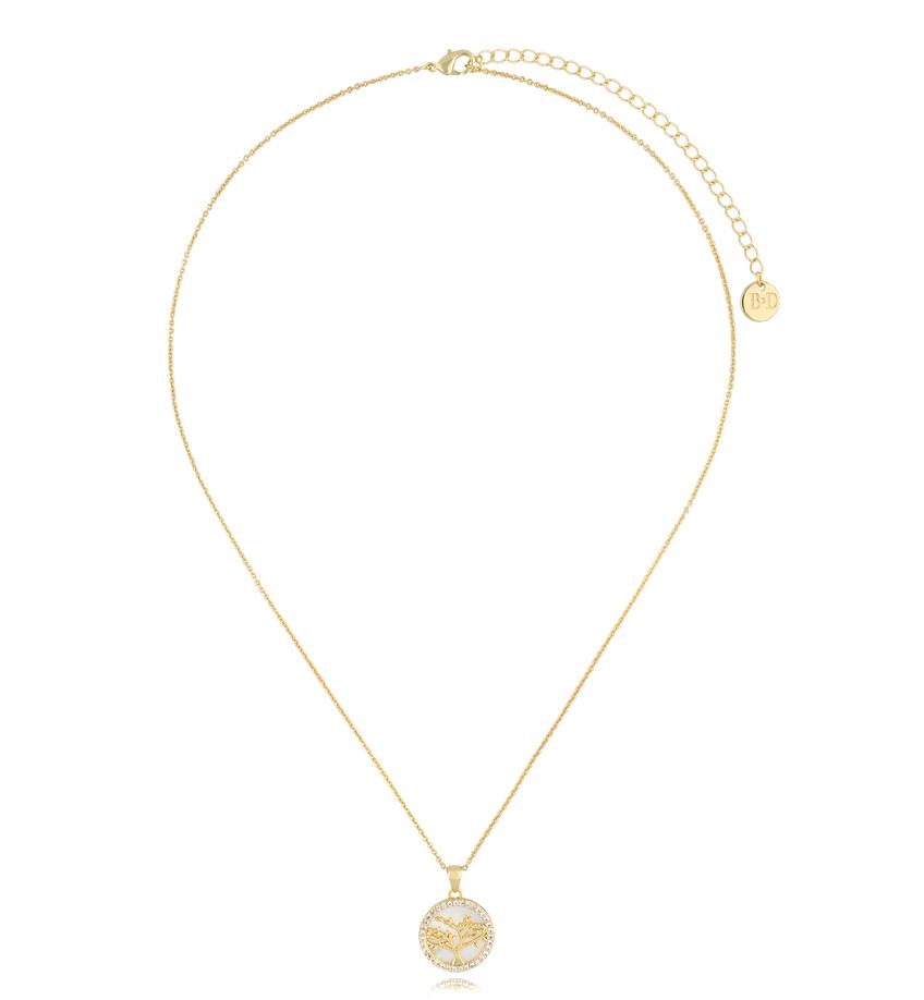 Naszyjnik złoty z drzewkiem Glam Charms NS0277