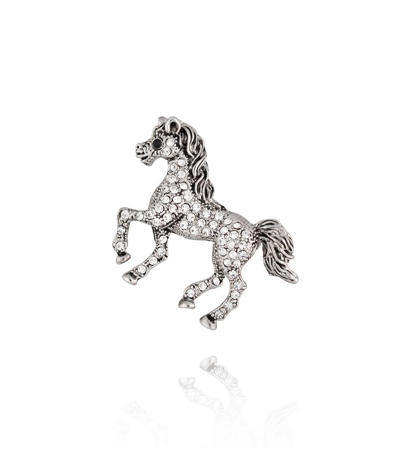 Broszka ze srebrnym koniem Beautiful Horse BRSS0125