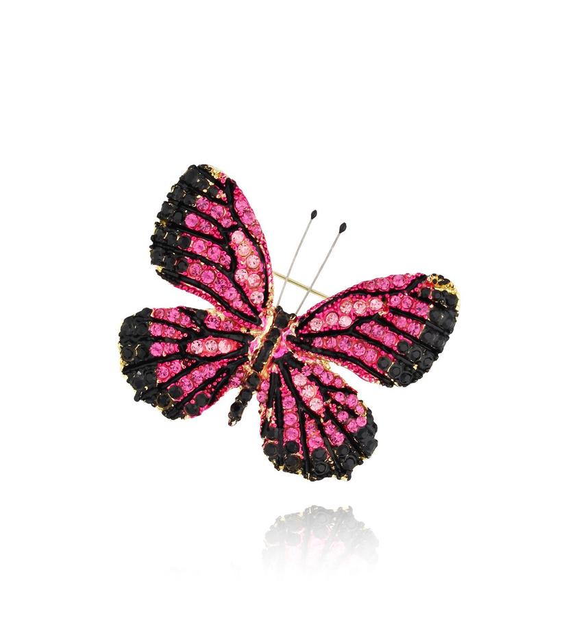 Broszka z kolorowym motylem Papillon BRPI0004