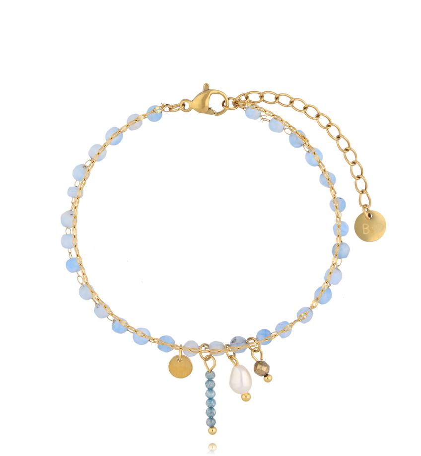 Bransoletka z niebieskimi jadeitami BPA0541