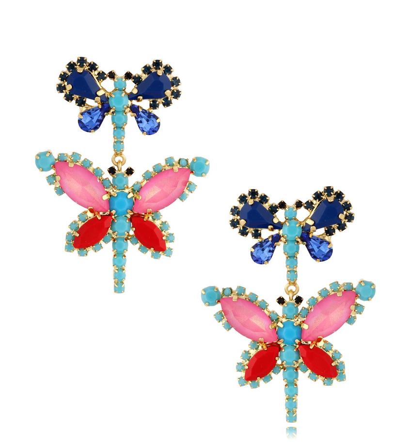 Kolczyki z motylem Blue Butterfly KMI0274