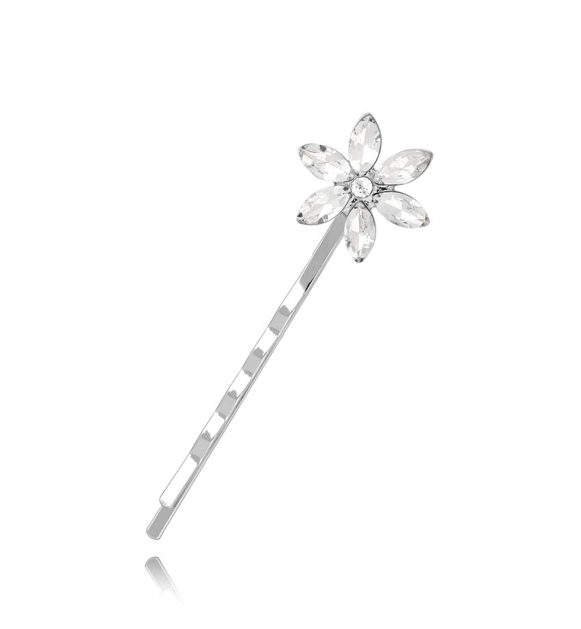 Wsuwka do włosów z transparentnym kwiatuszkiem Flor SSS0030
