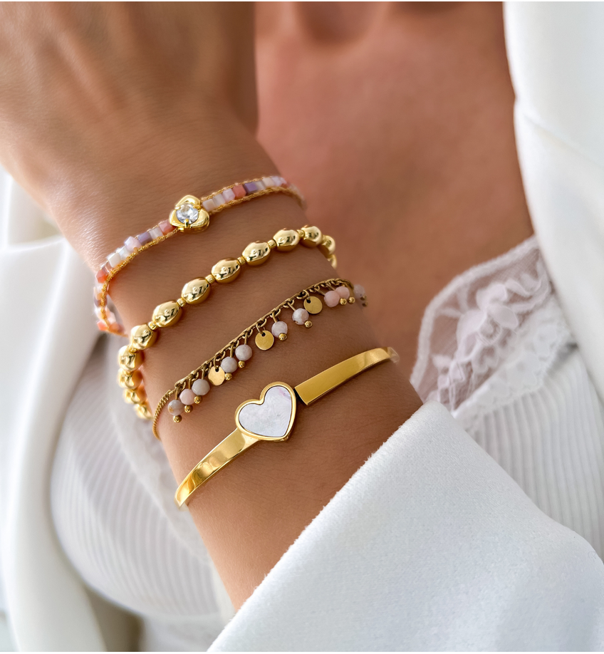 Bransoletka z różowymi opalami Paradise Jewels BPA0445