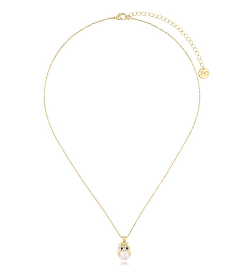 Naszyjnik złoty z sową Glam Charms NS0285