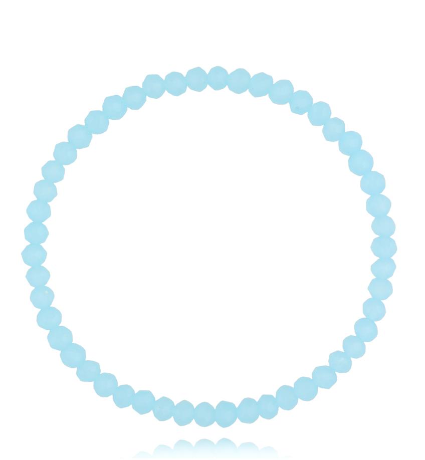 Bransoletka z niebieskimi kryształkami Luminous Crystal 4 mm BCY0266