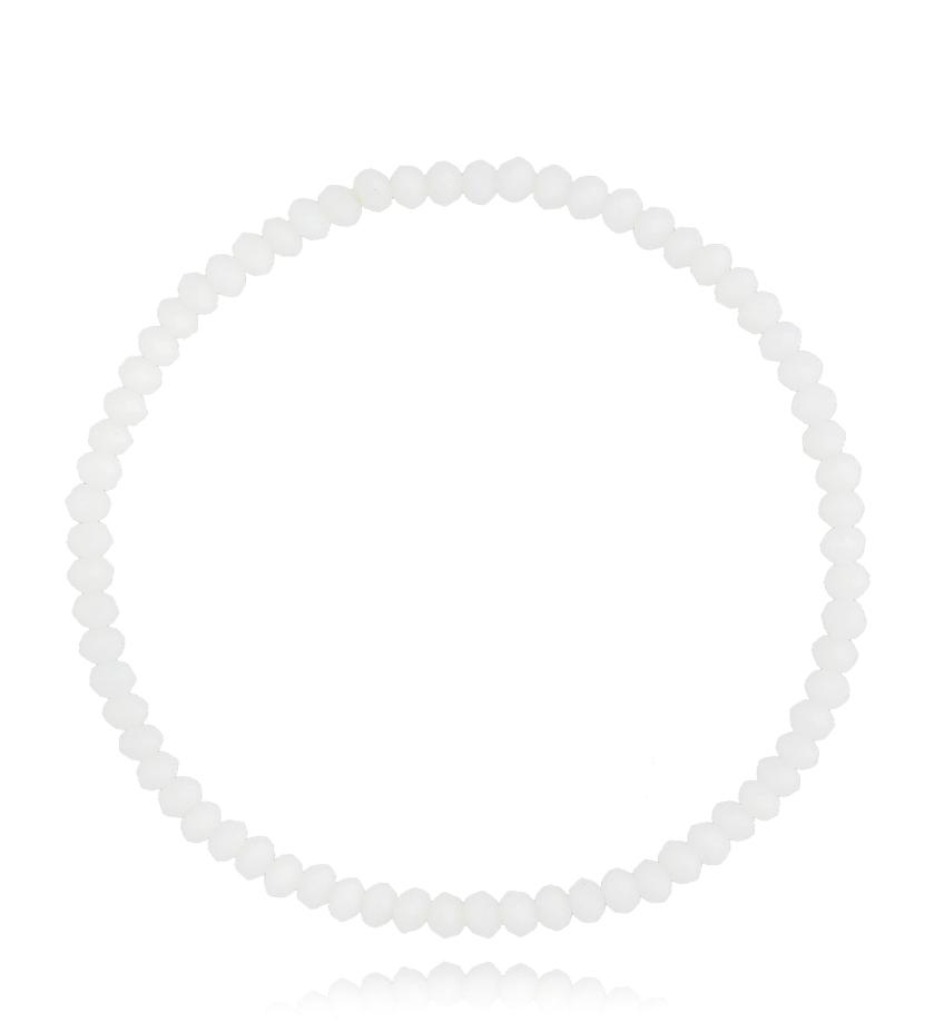 Bransoletka z białymi kryształkami Luminous Crystal 3 mm BCY0247