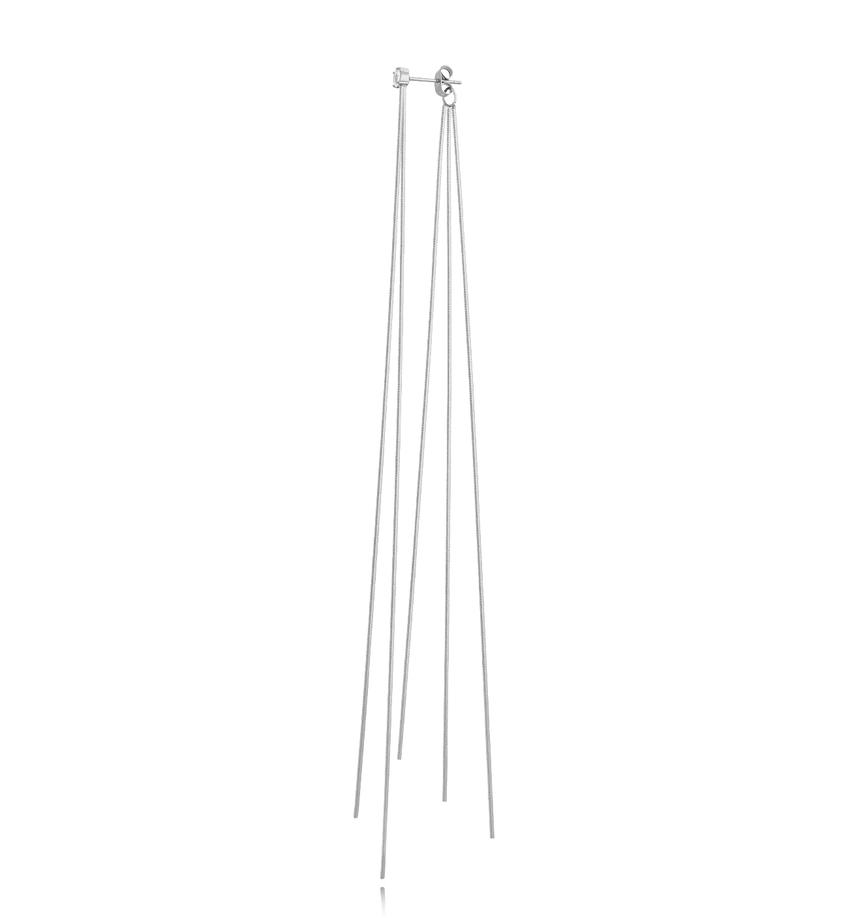 Kolczyk srebrny podwójny Long Chains KSA1247