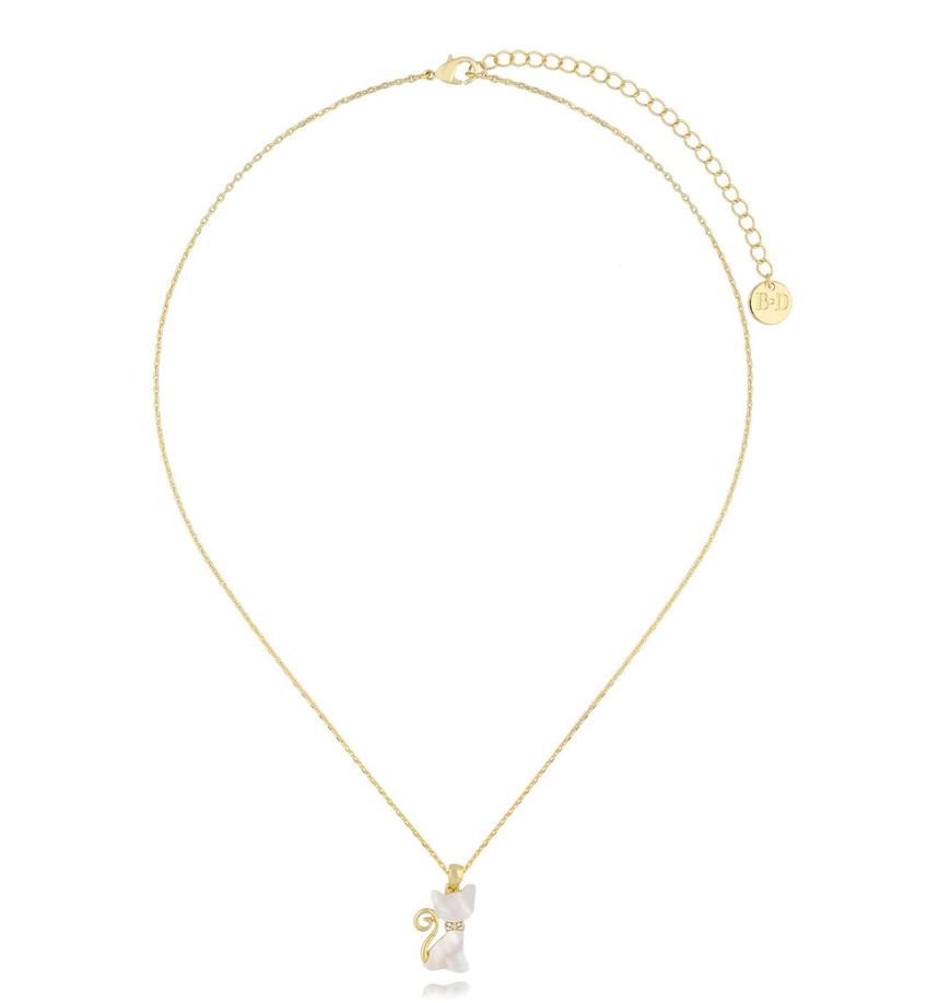 Naszyjnik złoty z kotkiem Glam Charms NS0281