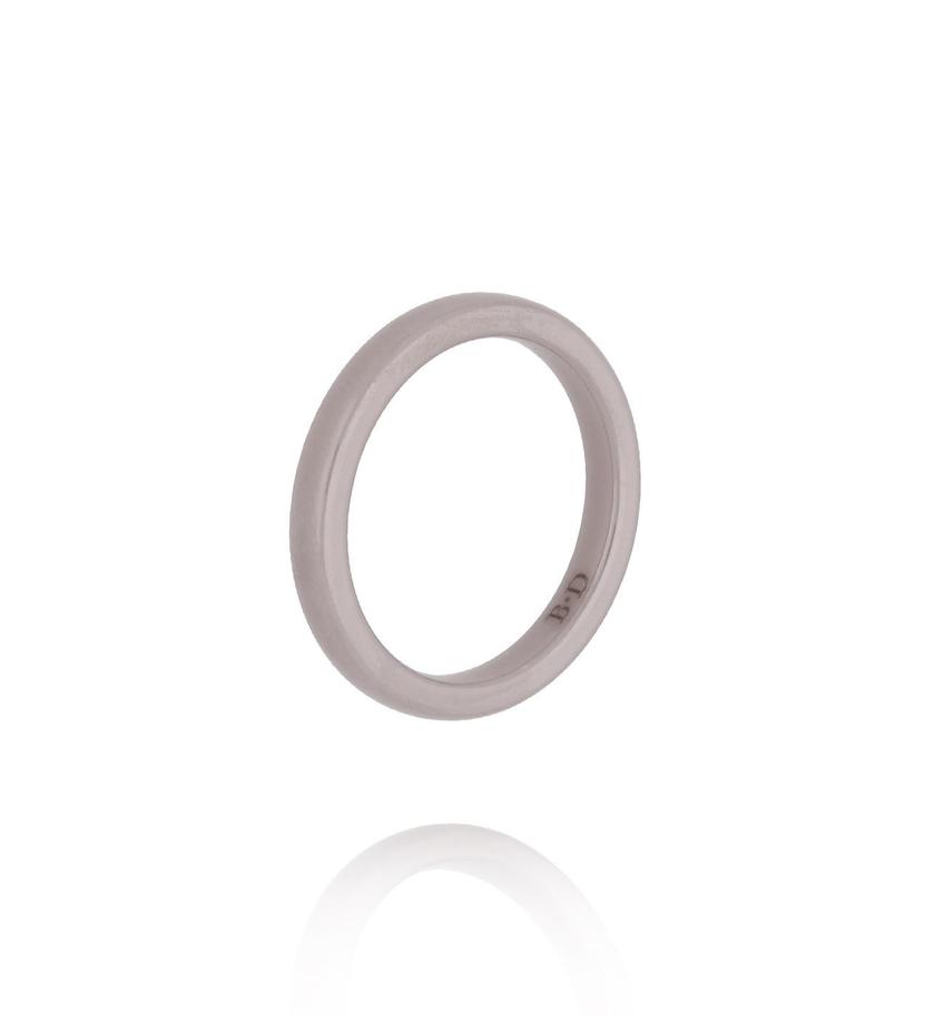 Obrączka z ceramiki cappuccino cienka PFE0115