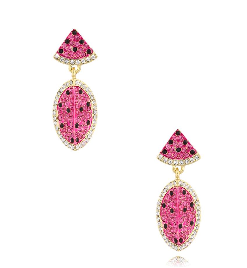 Kolczyki fuksjowe arbuzy Watermelon KSS1414