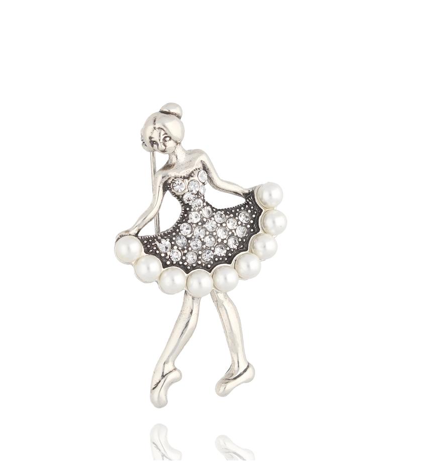 Broszka srebrna z baletnicą Bellissima Ballerina BRSS0145