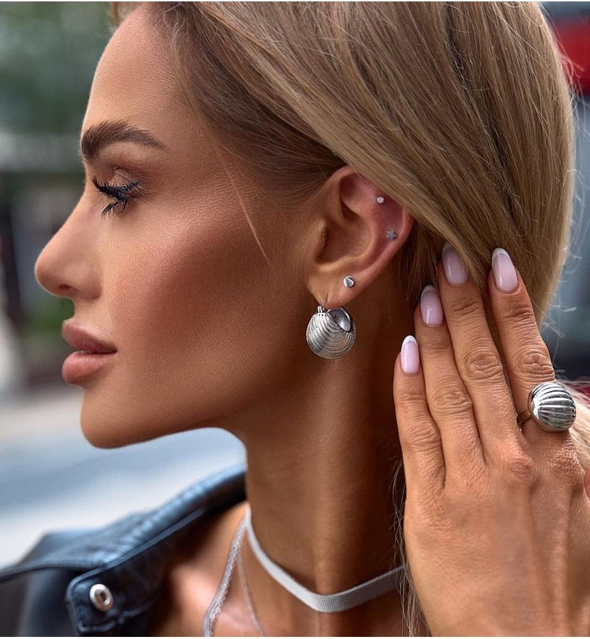 Kolczyk srebrny z gwiazdką Piercing KSA0739