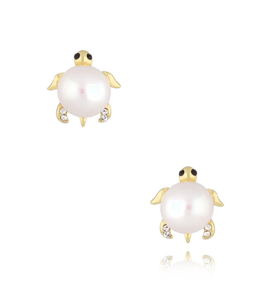 Kolczyki z perłowymi żółwiami Pearl Turtles KSS1419