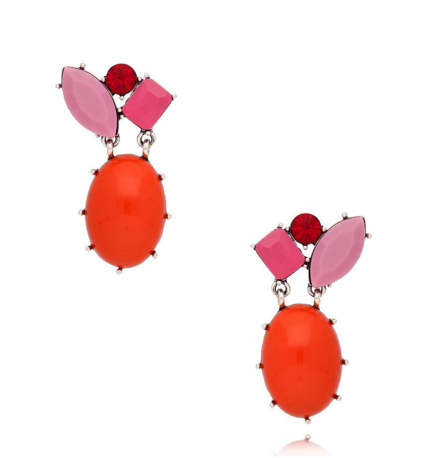Kolczyki różowo pomarańczowe Oranji KJO0004