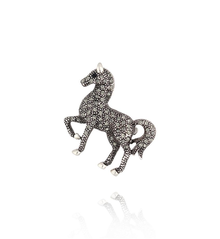 Broszka ze srebrnym koniem Silver Steed BRSS0119
