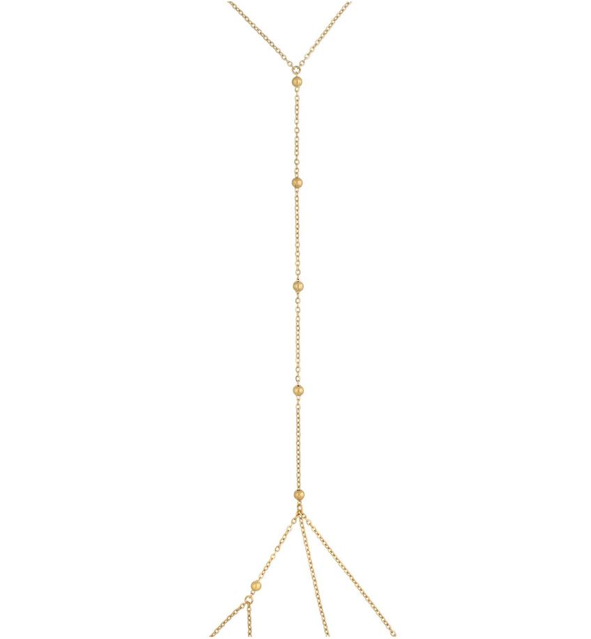 Naszyjnik na ciało złoty z kuleczkami body chain Varadero NSA0598