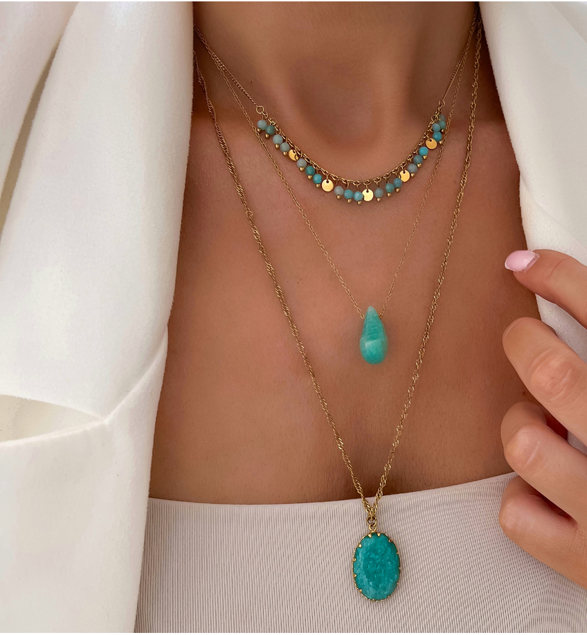 Naszyjnik z amazonitem Paradise Jewels NPA1249