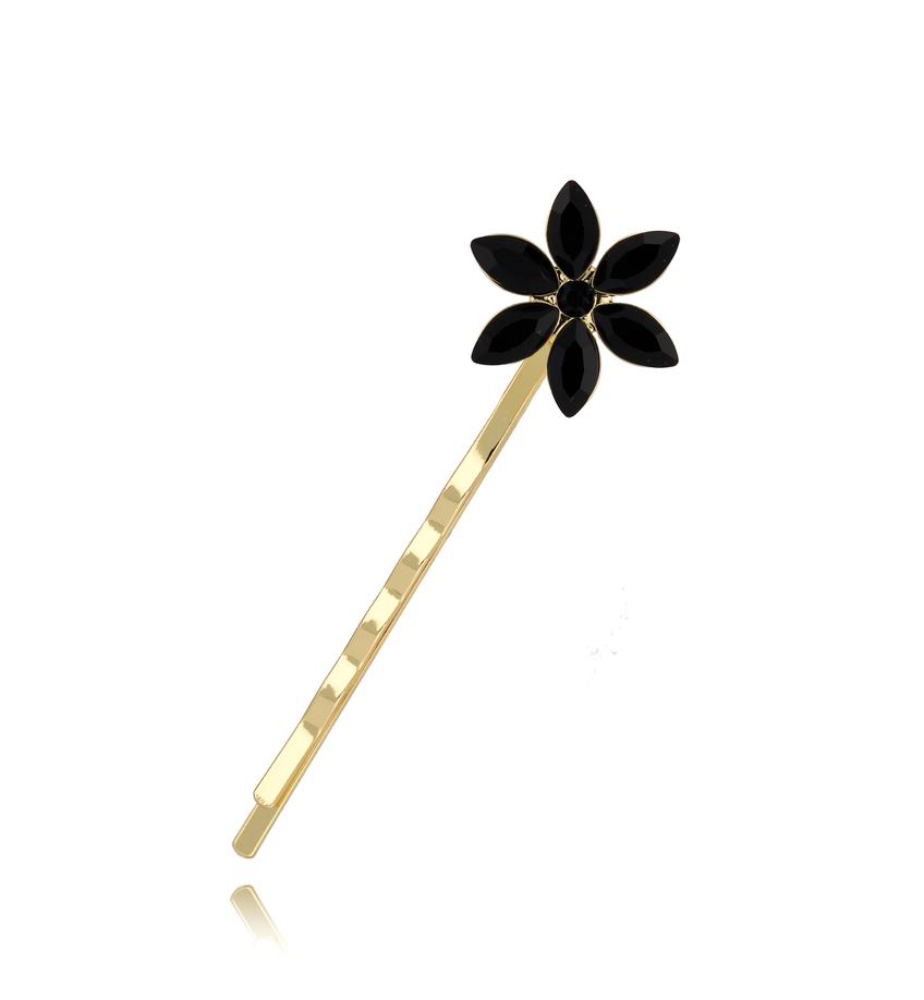 Wsuwka do włosów z czarnym kwiatuszkiem Flor SSS0024