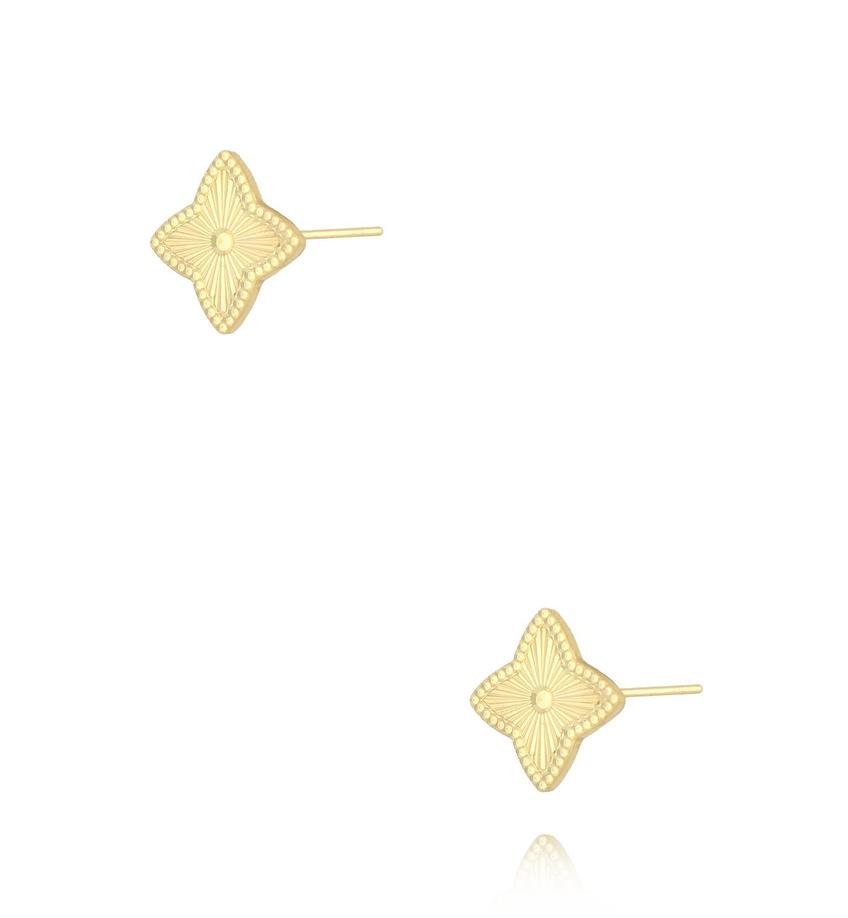 Kolczyki koniczynki złote KCA0050