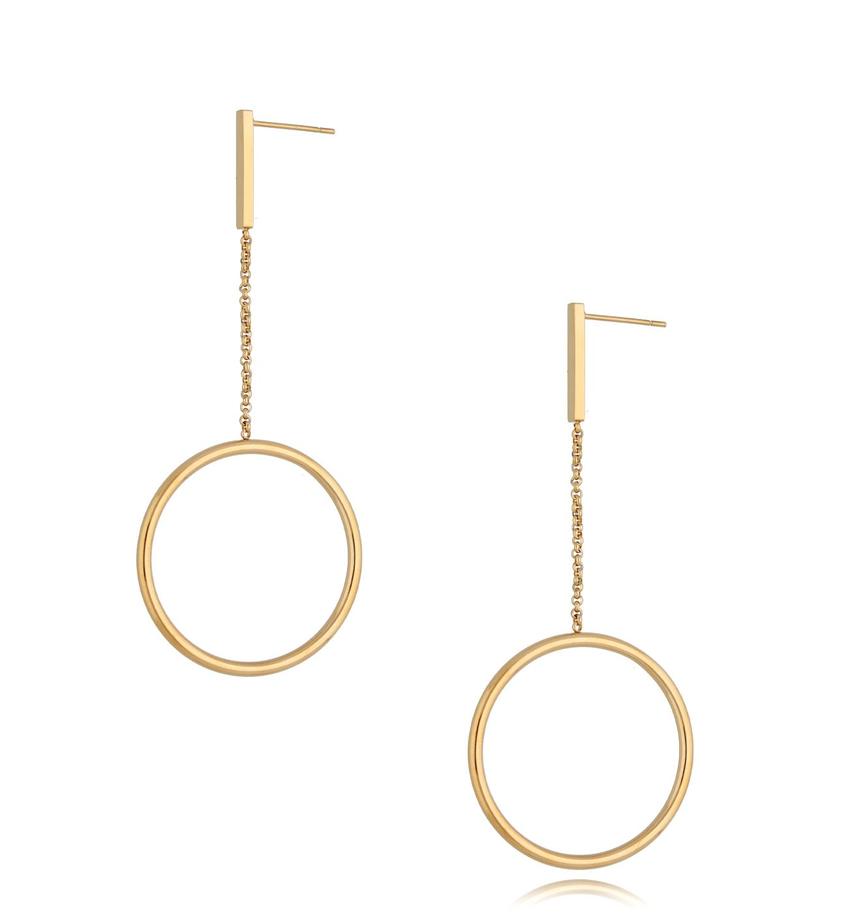 Kolczyki złote z kołami Rings KSA0523
