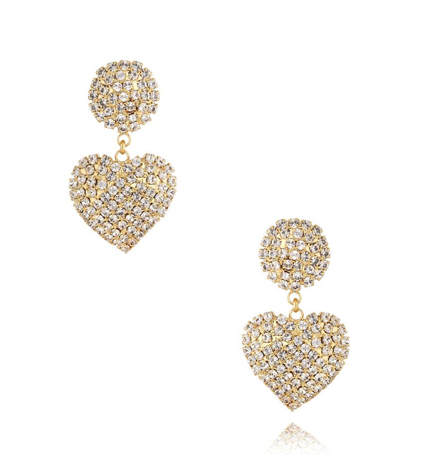 Kolczyki transparentne z sercami Cristal Hearts KSS1358