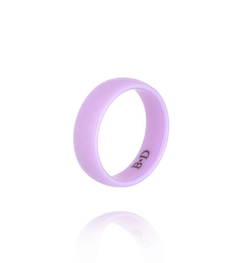 Obrączka z ceramiki fioletowa PFE0095
