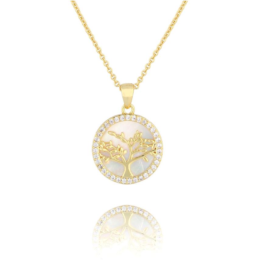 Naszyjnik złoty z drzewkiem Glam Charms NS0277