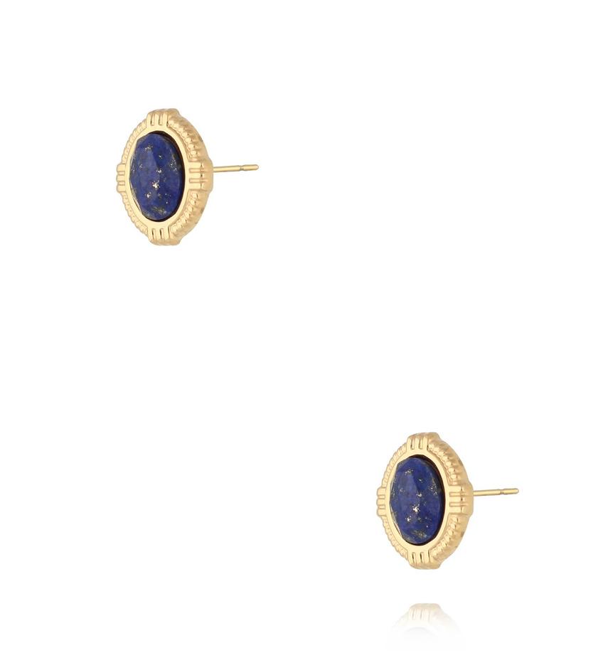 Kolczyki z lapisem lazuli złote KSY0294