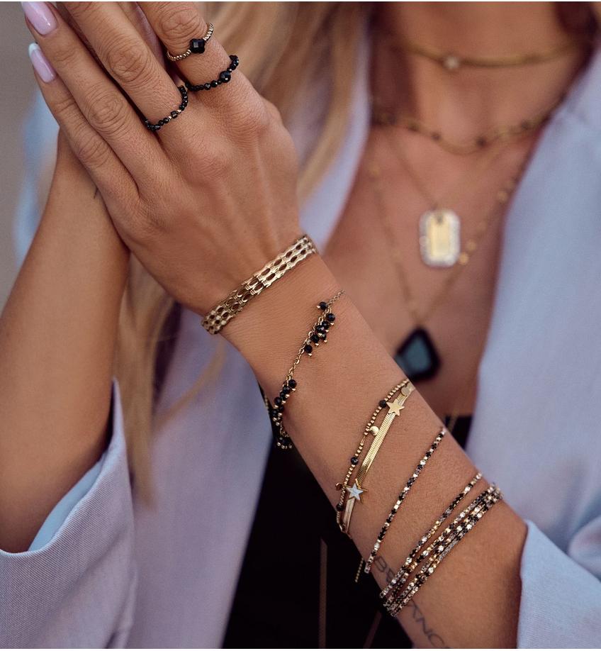 Bransoletka obręcz złota Amore Adornments BSA0716