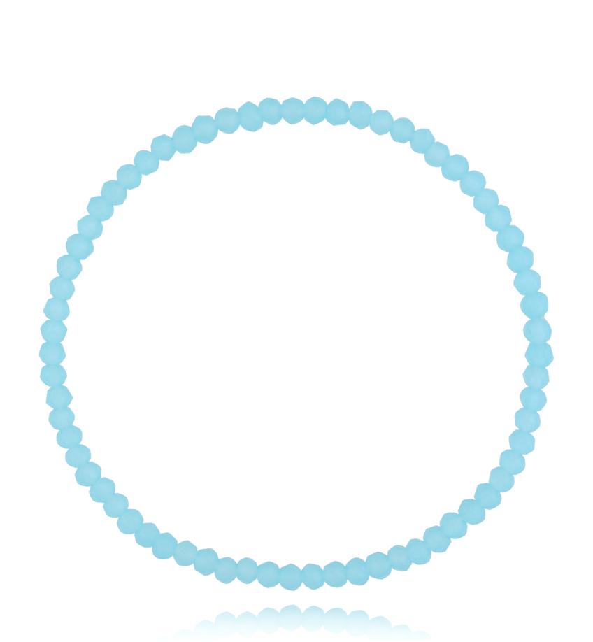 Bransoletka z niebieskimi kryształkami Luminous Crystal 3 mm BCY0268