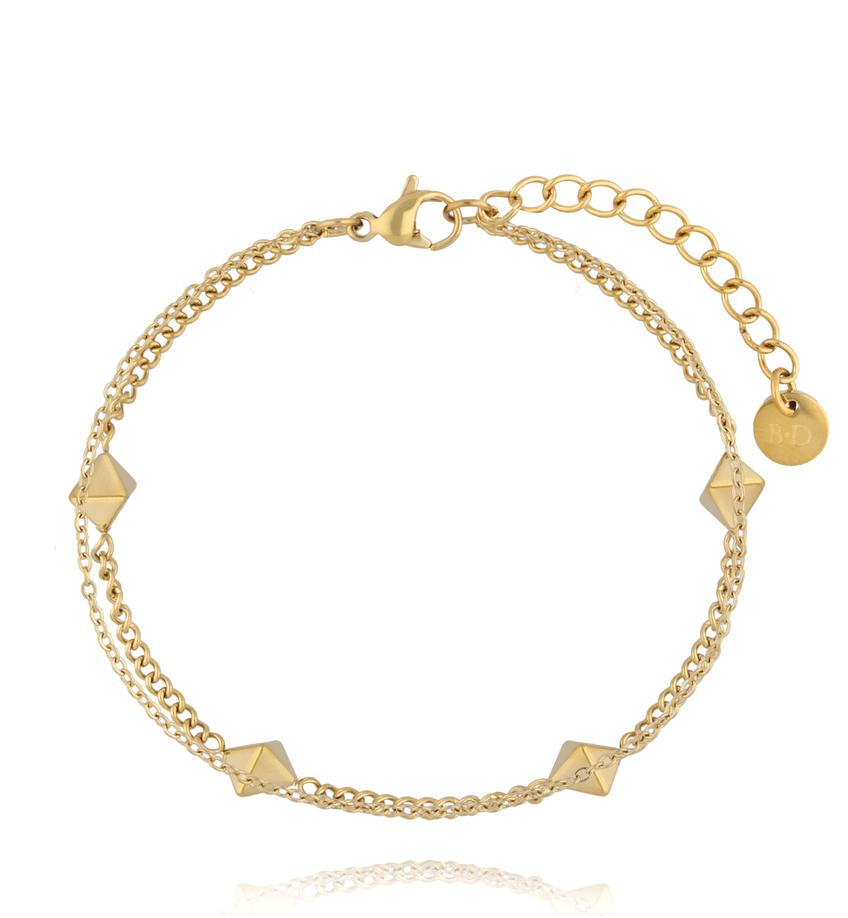 Bransoletka złota z łańcuszkami Heart of Gold  BSA0702