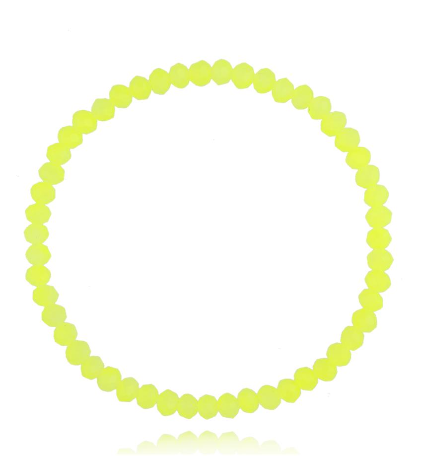 Bransoletka z zielonymi neonowymi kryształkami Luminous Crystal 4 mm BCY0260