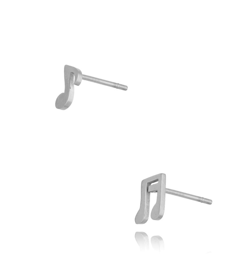 Kolczyki srebrne nutki Music KSA0502