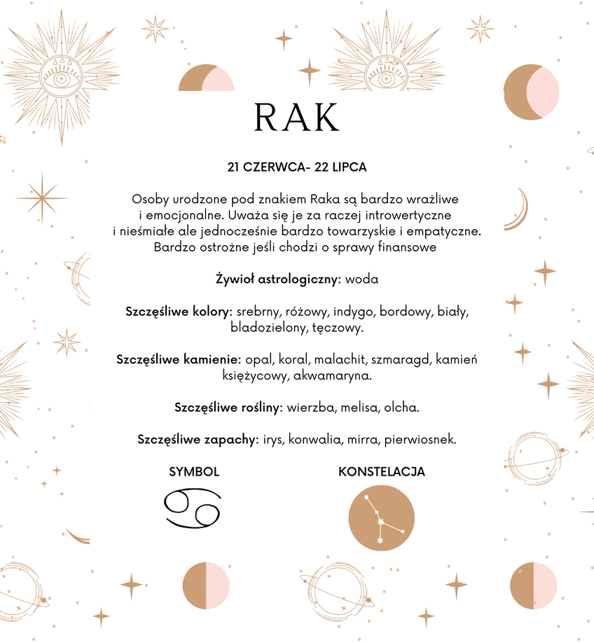 Bransoletka srebrna pozłacana znak zodiaku RAK BSE0098