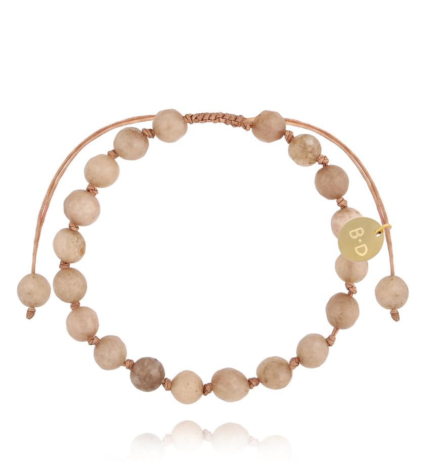 Bransoletka z brązowymi jadeitami Jade BSH0155