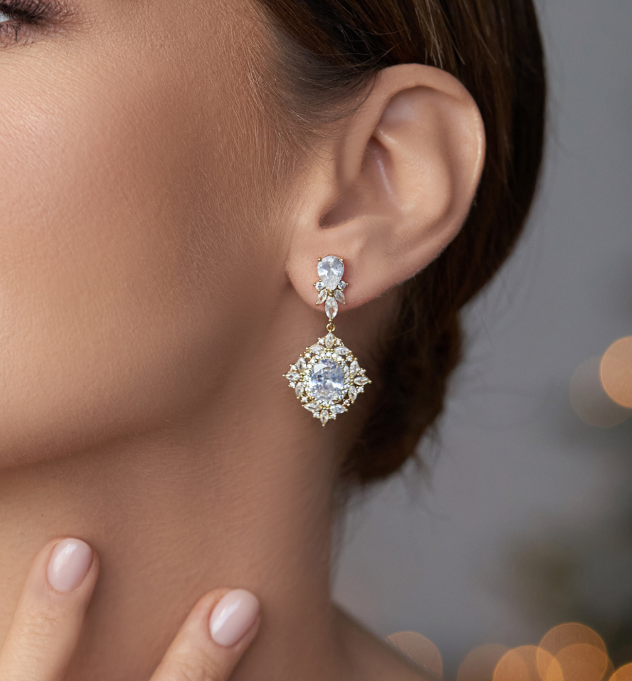 Miyuki111615 Kolczyki z kryształkami Shining Pearls KSS1340 – By Dziubeka